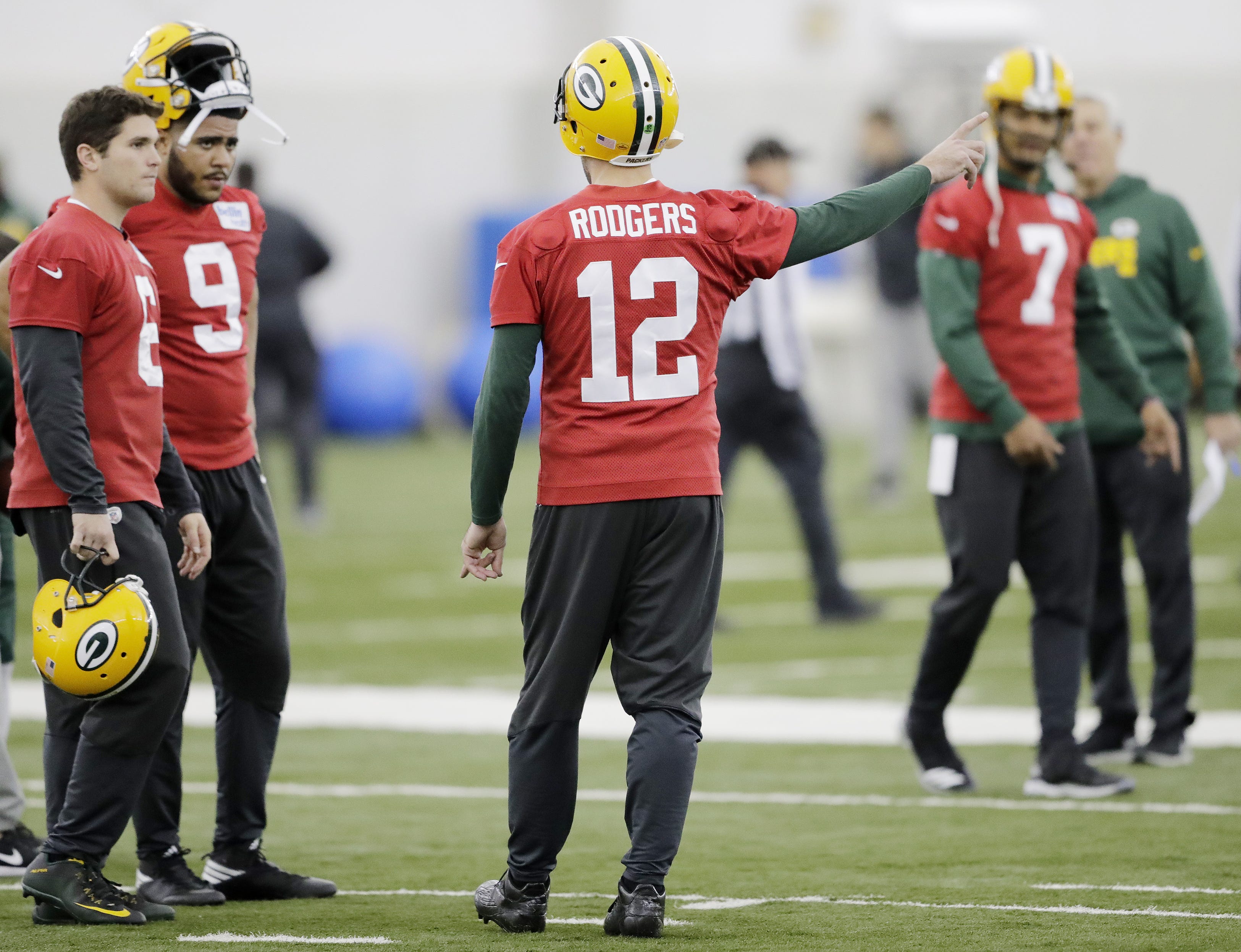 red aaron rodgers practice jersey